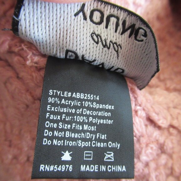 Lot of 2 beanie hats, one size, stretch, chunky & slouchy hat Pink, Multicolor - Picture 10 of 11